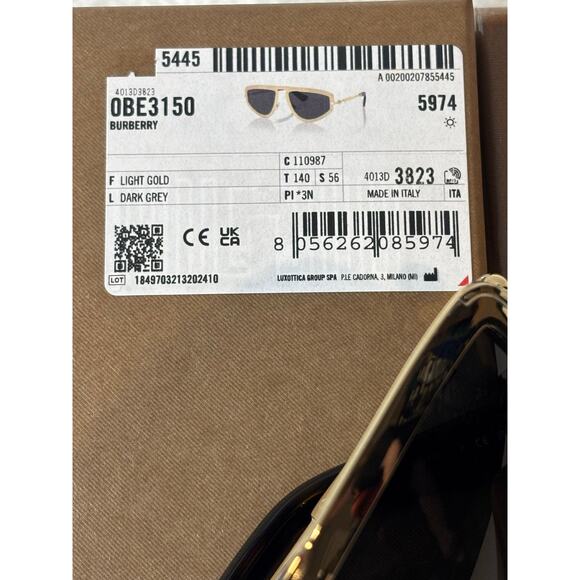 Brand New Burberry Sunglasses - B31501109/87 Size 56-19-140*3N main image 5